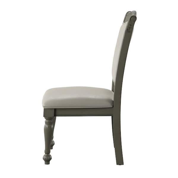 Natalia Gray Cushioned Dining Side Chair (Set of 2)