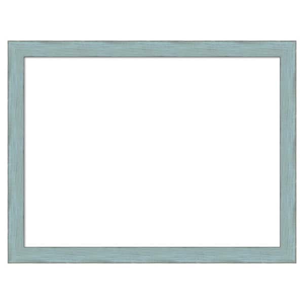 Sky Blue Rustic 26 in. x 20 in. Wood Framed Dry Erase Magnetic Memo Board