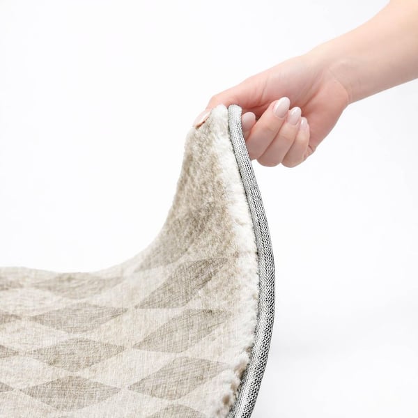 Dream Shag Premium Machine Washable Abstract ADS578 Beige 8 ft. x 10 ft. Area Rug