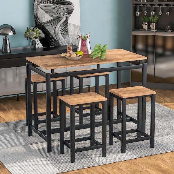 5 piece bar height table set