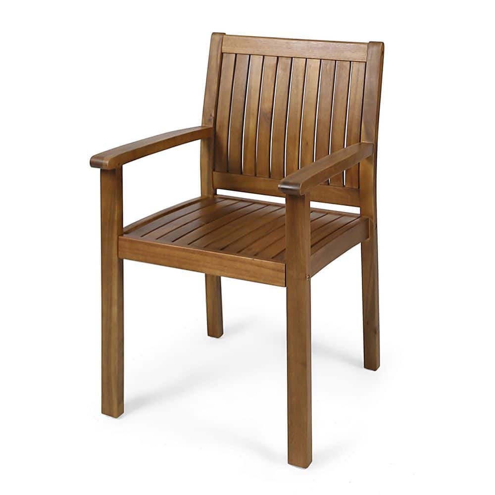 Coffey 7-Piece Rectangle Teak Solid Wood Top Outdoor Dining Table Set Seats 6