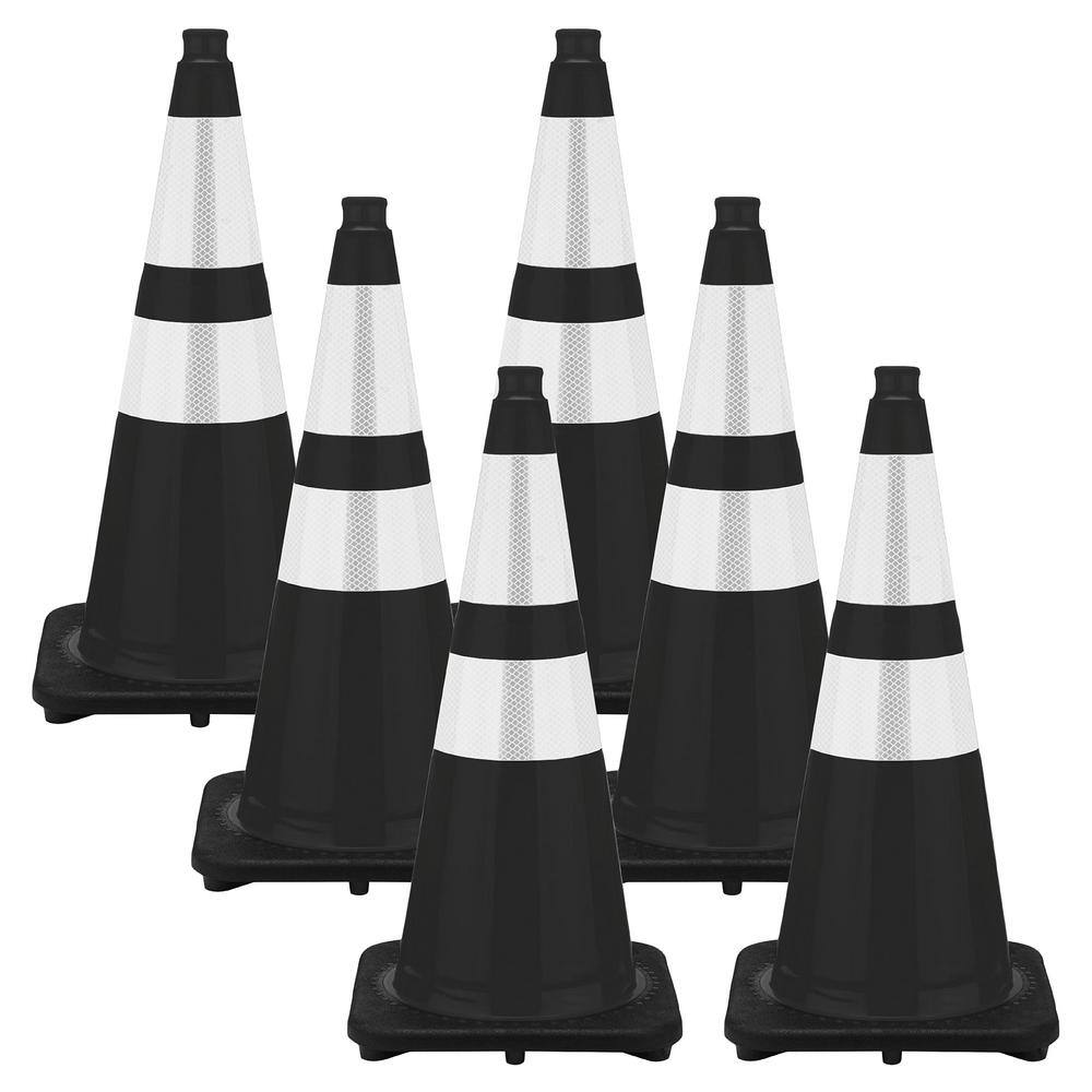 28 in. Black Reflective Traffic Cones (6-Pack) price history on PriceWatchPro