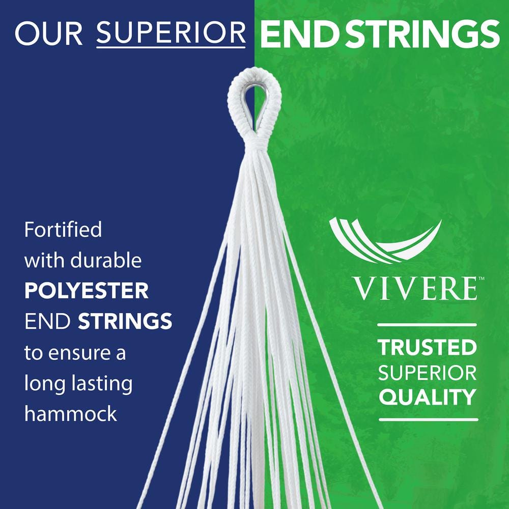 Vivere Brazilian Style Double Cotton Hammock in Cayo Reef Colors