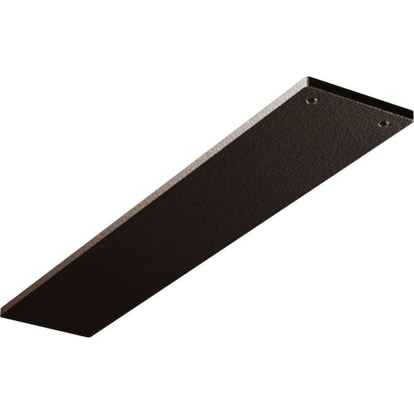 Ekena Millwork 3 in. x 0.25 in. x 16 in. Steel Hammered Dark Bronze Logan Bracket