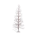 Costway 6 ft. Pre-Lit Fiber Optic Artificial Christmas Tree with Multi ...