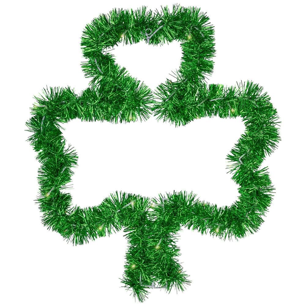 LED Lighted Tinsel Shamrock St. Patrick's Day Window Decoration-25 in. price history on PriceWatchPro