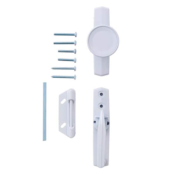 Wright Products Universal Knob Door Latch for Screen and Storm Doors, White