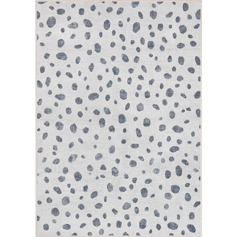 Multicolor Simple Rug Polyster Polka Dot Print Carpet Pet Friendly