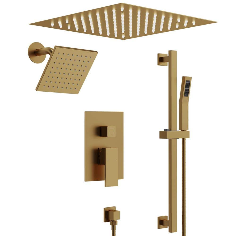 EVERSTEIN 12 in. LED 3-Spray Shower System with Hand Shower and