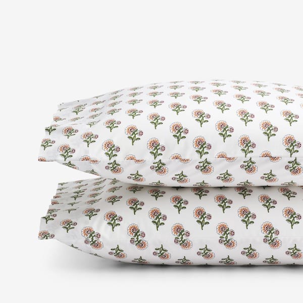 Company Cotton Suhana Garment Wash Caramel Cotton Percale Standard Pillowcase (Set of 2)