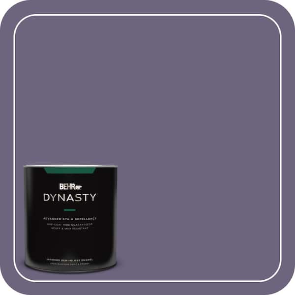 BEHR DYNASTY 1 qt. #650F-6 Victorian Iris Semi-Gloss Enamel Interior Stain-Blocking Paint and Primer