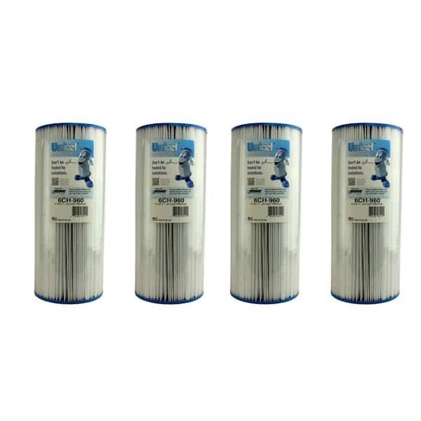 Unicel 6.75 in. Dia Jacuzzi Premium Replacement Pool Spa Filter Cartridges (4-Pack)