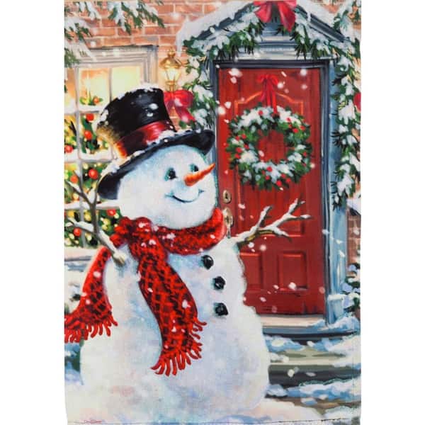 Meadow Creek 1 ft. x 1-1/2 ft. Snow Place Like Home Sublimated Garden Flag