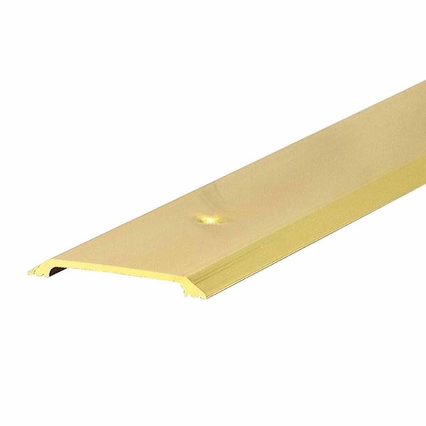 M-D Building Products Flat Top 2-1/2 in. x 94 in. Brite Gold Aluminum Saddle Door Threshold