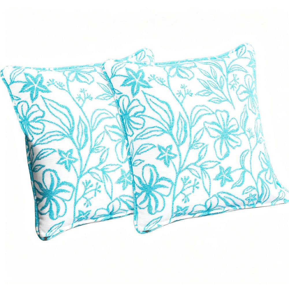 Linen-Cotton Blue Outdoor Throw Pillow (2-Pack) price history on PriceWatchPro