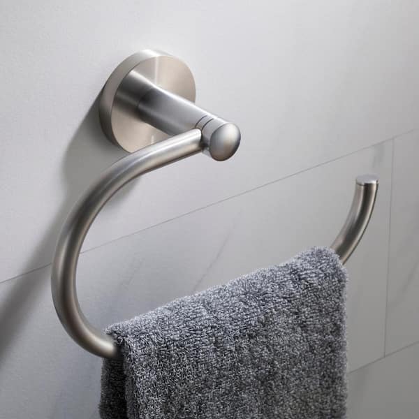 KRAUS Elie Bathroom Towel Ring in Brushed Nickel