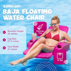 Flamingo Pink Folding Swimming Pool Float Armchair