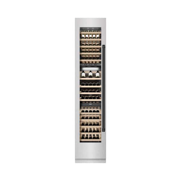 Autograph Edition 18 in. Satin Triple Zone 68 Bottle Left Hinge Column Wine Cooler with Matte Black Accents