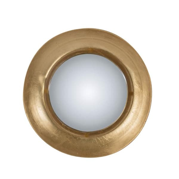Unbranded Gold 18.7 in. W x 18.7 in. H Round Metal Framed Mirror with LED Lighting