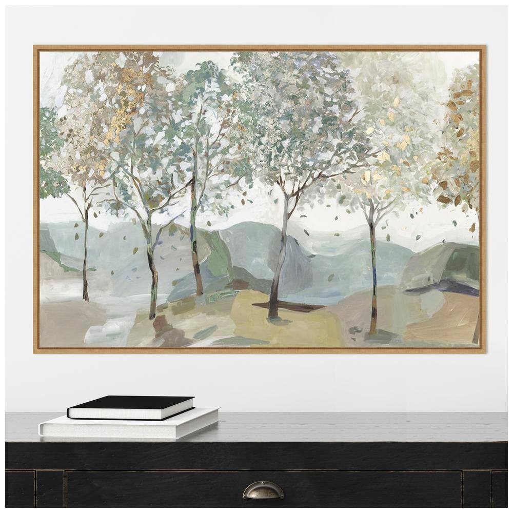 Breezy Landscape Trees Canvas Print with Floating Frame