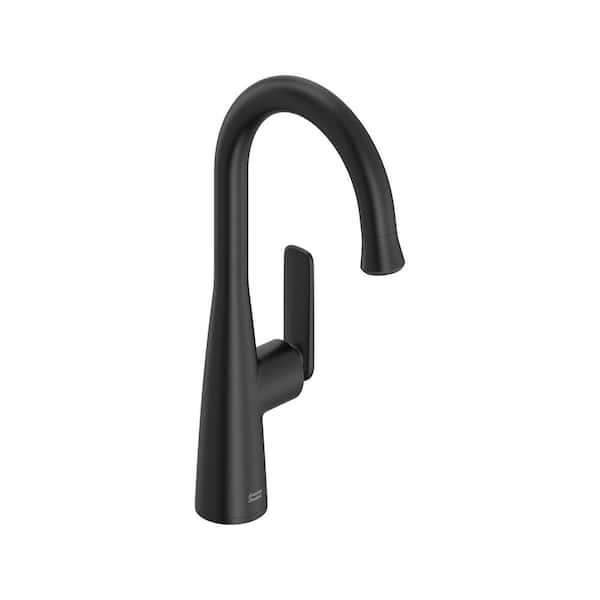 Aspirations Single Handle Pull-Down Bar Faucet in Matte Black