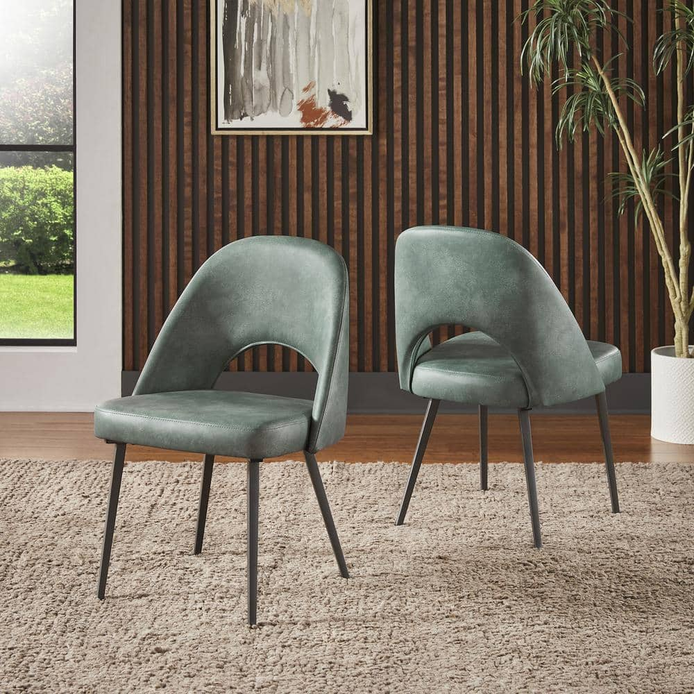 HomeSullivan Teal Upholstered Dining Chairs (Set Of 2) 40634C-TLPU ...