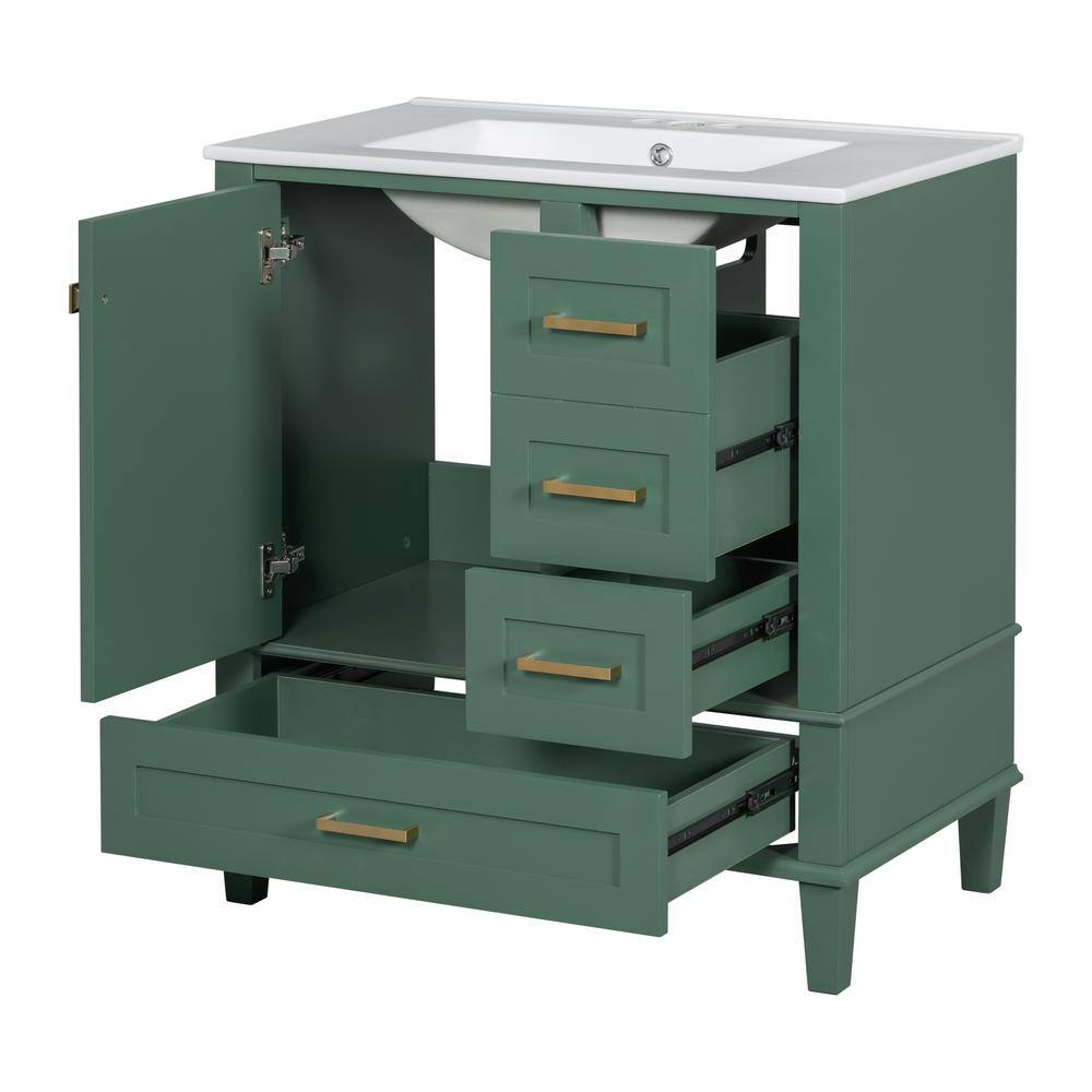 30 in. D x 18 in. W x 34 in. H Bathroom Green Linen Cabinet price history on PriceWatchPro
