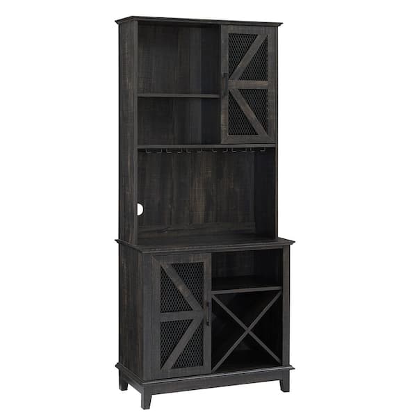 Home Source Industries Home Source Arms Elegant Charcoal Bar Cabinet