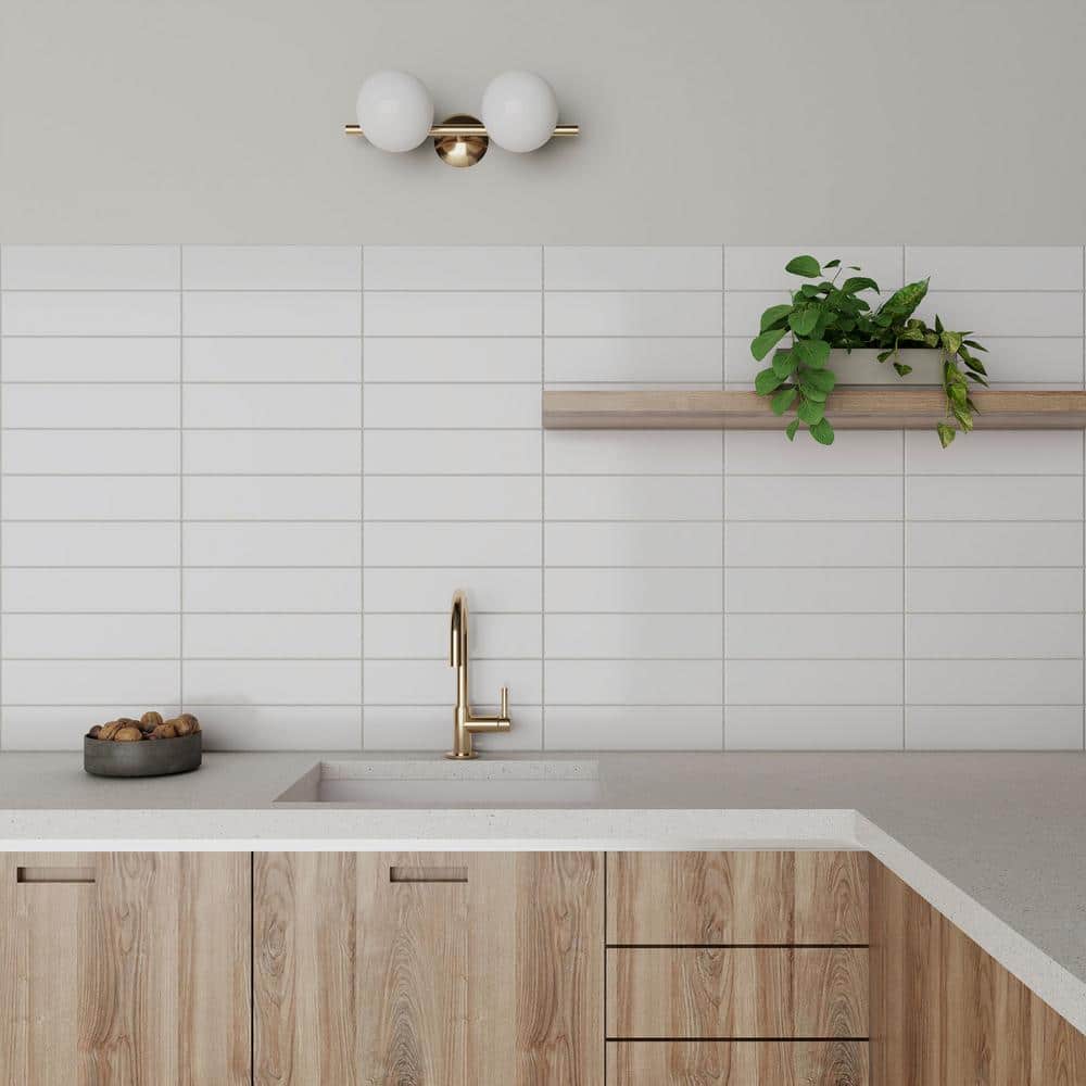 White Gloss 3x12 Ceramic Subway Wall Tile