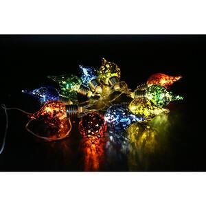 Multi-Colored Tear Drop String Lights with 10 LED Bulbs and Timer