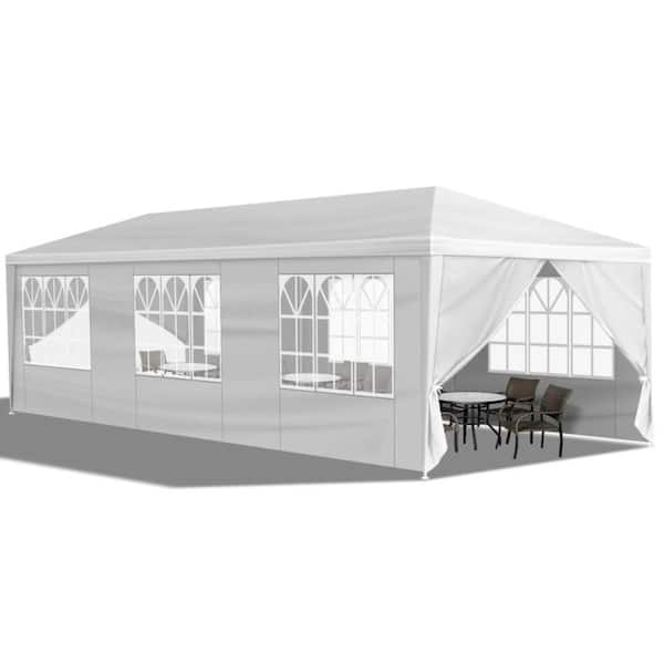 10'X30'Outdoor Party Tent with 8 Removable Sidewalls, Waterproof Canopy Gazebo