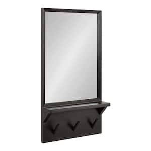 Hinter 30.00 in. H x 16.00 in. W Rectangle Wood Framed Black Mirror