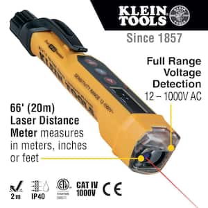 Non Contact Voltage Tester with Laser Distance Meter 12-1000V AC