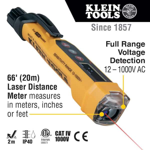 Non Contact Voltage Tester with Laser Distance Meter 12-1000V AC