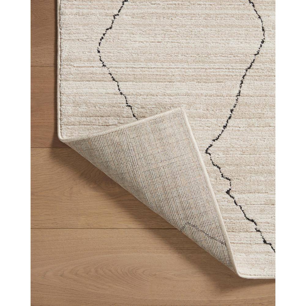Darby Sand and Charcoal 9'-2" x 13' Polyester Area Rug