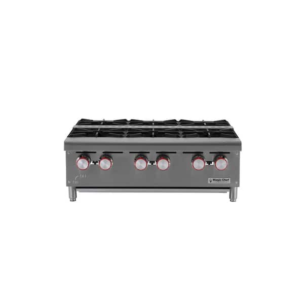 36 in Natural Gas Commercial Counter Hot Plate Range in Stainless Steel
