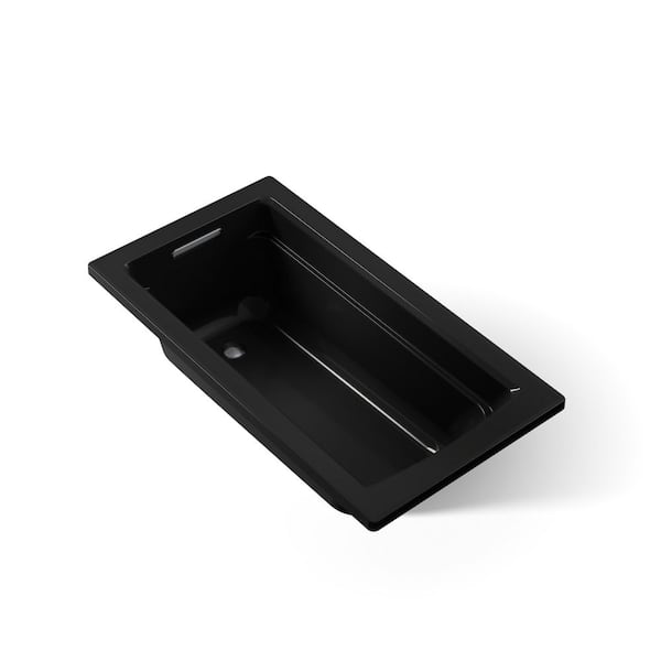 KOHLER Archer 60 in. x 32 in. Rectangular Soaking Bathtub with Reversible Drain in Black