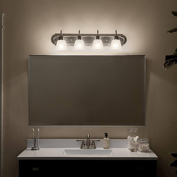 Brushed Nickel Bathroom Vanity Light, 4 Foot Long Bathroom Vanity Light
