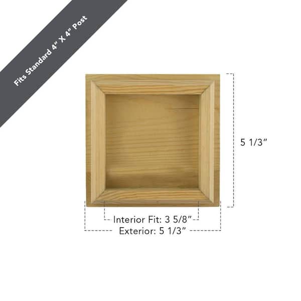 Deckorators 4 in. x 4 in. Newport Classic Pressure Treated Wood Pine Post Cap