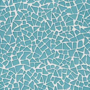 Coralis Pacific Blue 12 in. x 12 in. Frosted Matte Glass Mosaic Floor and Wall Tile (1 sq. ft./ Each)