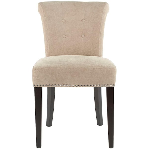 SAFAVIEH Britannia Light Gold/Black Side Chair (Set of 2)