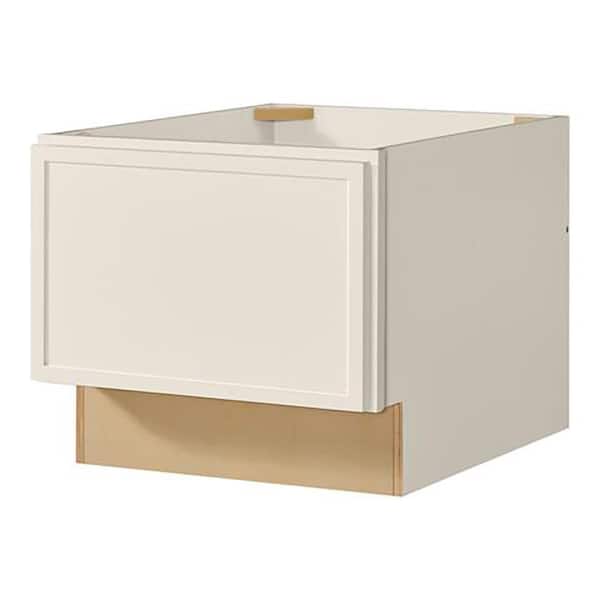 Leyton 18 in. W x 24 in. D x 16.5 in H Ready To Assemble Plywood Slim Shaker Bench Base Kitchen Cabinet in Antique White