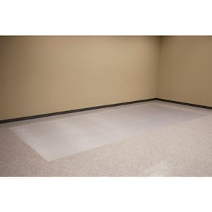 Rib 10 ft. x 24 ft. Clear Vinyl Garage Flooring Cover and Protector