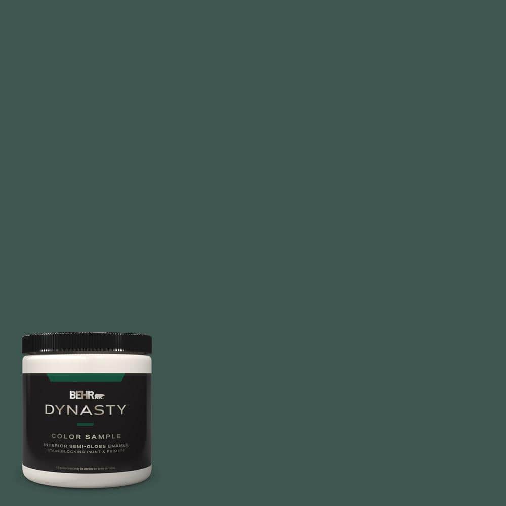 BEHR DYNASTY 8 oz. #HDC-CL-21A Dark Everglade Semi-Gloss Enamel Stain ...