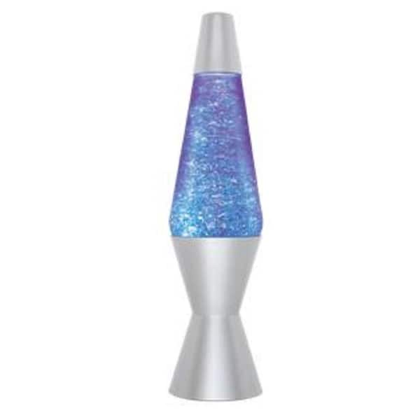 Lava 14-1/2 in. Color Phasing Glitter Lamp with Silver Base