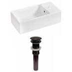 KOHLER Veil Vessel Sink without Overflow in White K-20704-N-0