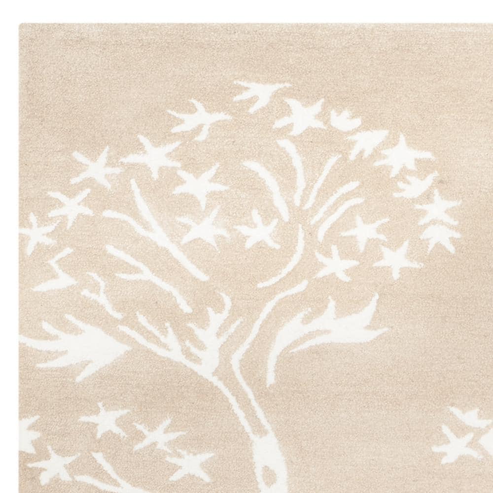 Sand and Ivory Hand-Tufted Wool 8' x 10' Area Rug