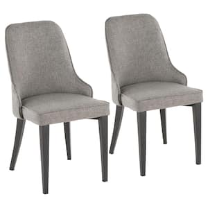 Nueva Grey and Black Dining/Accent Chair (Set of 2)
