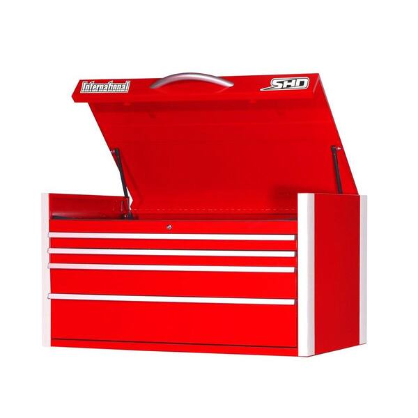 International SHD Series 42 in. 4-Drawer Top Chest, Red