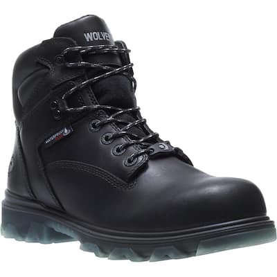I-90 EPX Men's 6 inch Work Boots - Leather Composite-Toe - Black 10.5(M)